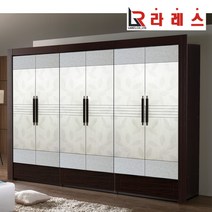 숄트 9자 옷장 웬지화이트, 정리장