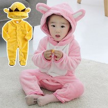 [[정리세일]] 아이엠베베 애니멀 극세사 동물방한우주복+모자세트 겨울아기외출복