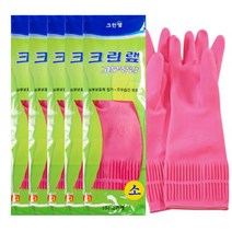 크린랲 고무장갑 S, 핑크, 5개