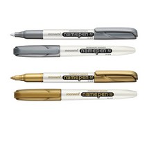 모나미 네임펜M 굵은글씨용 금색네임펜 / 은색네임펜, 낱개, 은색