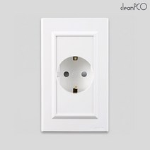 일신 둥근형 1구 매입콘센트 일반형 매립콘센트/벽콘센트/매립형콘센트/벽면콘센트/전기콘센트/2구콘센트/스위치/전기콘센트2구, 단일 수량, 단일 길이