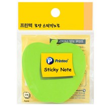 프린텍 모양 스티키노트 DI 하트 잎 별 사과 등, 사과DI014
