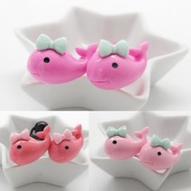 별나라공주 리본 고래 머리 방울 머리끈 1쌍