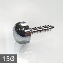 1단 다보볼트 (대포피스형) 15Ø 은색원형 장식볼트, 1개