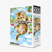 썬앤트리 직소퍼즐 1000피스 체리 고양이 HP1004, 단일