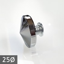 1단 다보볼트 (밀착형) 25Ø 은색뿔형 장식볼트 14mm, 1개