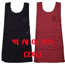 잉꼬혼수방 빅사이즈 겨울기모방한패딩 앞치마, 2XL_레드, 1매