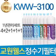 교원웰스 KWW-3100 고품질 정수기 필터 호환 1년관리세트