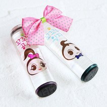 이안 인주없이 사용하는 꾸러기 만년도장 주문제작 캐릭터 스탬프, B3/특별해 여, D형서체_빨강잉크