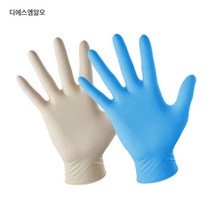 크린스킨 라텍스/니트릴 일회용 고무장갑 100매, 니트릴장갑:M