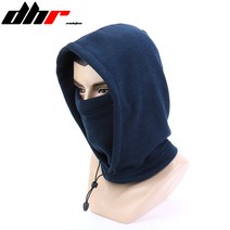 DHR 이중 후드넥워머 방한마스크 넥워머 방한모자, 네이비