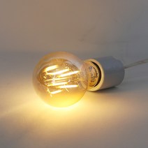 조명나무 LED 에디슨램프 A60 3W 투명전구 필라멘트전구, 전구색, 1개