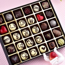 메세지 수제 초콜릿 화이트데이 위스키봉봉 사탕 선물, 360g, 1box, 30구 메세지 수제초콜릿 선물세트