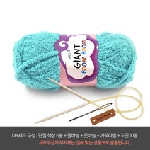 나은몰 자이언트붐붐 목도리털실 뜨개실 넥워머 무릎담요 핸드워머, DIY세트 09 민트 블루