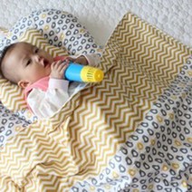 (핸드메이드) 뽀송뽀송 유아사계절이불 아기블랭킷 북유럽 옐로우 병아리, 안감:엠보극세사 & 타입:일반블랭킷형