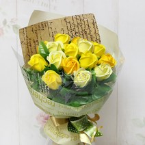 포유더샵 비누꽃다발 01~22, 14 노란(혼합) 30송이
