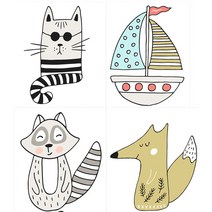 원단킹 3D전사지]5종류(98220), 12번 돛단배, 1개