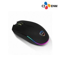 CJ OGN ENTUS M60 RGB LED 배틀 게이밍마우스, 블랙
