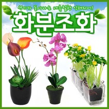 호가 화분조화 호접란 장미 인테리어 조화 화분 장식, 토피어리 화분조화-A형타입2(+1000원)