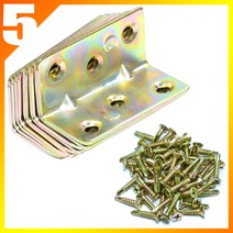 꺽쇠 코너경첩 대형 10개세트 + 20mm 철공나사 60개포함 ㄱ자꺽쇠