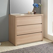소티디자인 딥와이드2 광폭 3단 서랍장 870, 메이플