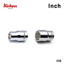 Koken 코켄 코겐 3/8SQ 6각 12각 핸드소켓 복스알 인치, 12각 25/32inch
