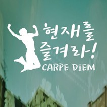 페이퍼스토리 명언스티커 감성글귀 인테리어 매장 카페 아이방 캘리 A28.카르페디엠 스티커, 화이트