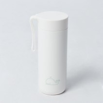 고래몰 안 넘어지는 보온보냉 스텐 텀블러 민트 400ml, 화이트