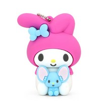 헬로키티 친구들 3D 피규어 USB 메모리 마이멜로디 체리핑크 USB메모리, 32GB