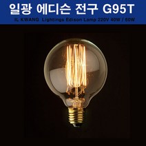 일광 에디슨전구 모음 G80 ST64 A70 T45 ST58 T32, 에디슨전구 T45S 40W