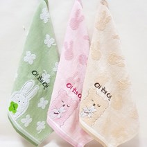 어린이집 고리수건 이름자수 럭키 5매, (반+이름)럭키무연사_그린, 1개