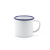 써니스코파 법랑 머그컵(에나멜 머그) 350ml 1박스(12개입), 화이트 + 블루