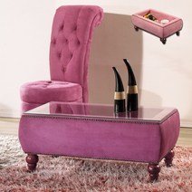 아워스토리 장식 수납 거실 코디테이블 +강화유리 csp214 소파 테이블, 코디테이블 바이올렛