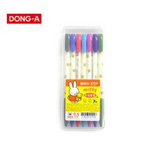 동아 미피 유성볼펜 0.5mm 7색세트 볼펜세트 필기용볼펜, 미피 유성볼펜 7색세트, 1개