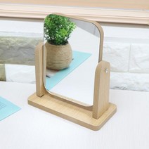ABM(C)우드사각탁상거울 네추럴 스탠드거울/여성용품/화장대거울/파우치거울/작은거울