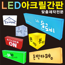 태광아크릴 LED 아크릴 간판(무료시안), 큐브형_25X25X25