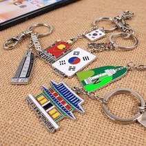 한국여행 키홀더 메탈열쇠고리 외국인선물 한국기념품, 서울스카이