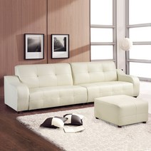 서광퍼니처 초이스 라텍스 4인용 소파 sk, 초이스 4인소파  크림베이지/스툴포함