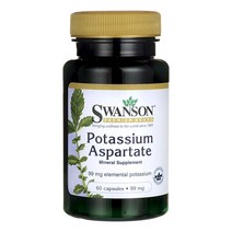 Swanson 포타슘 애스퍼테이트 99mg 캡슐, 60개입, 1개