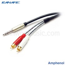 카나레 2AT ACPSGN-(2)ACPR Y오디오케이블 Amphenol 6.3mm(TRS)-(2)RCA타입 3미터