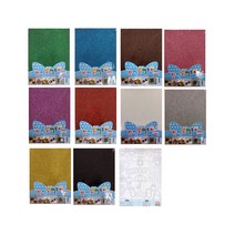 경원상사 반짝이(글리터)펠트지 단색10매(접착)12color, 11. 분홍(10매/접착)