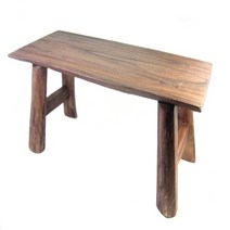 긴의자형 원목 장식대 ( 대 ) / 원목의자 나무의자 원목스툴 수반받침 화분받침, 나무원목