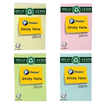 프린텍 스티키노트 E5176 친환경 100매51X76mm, E5176G(그린)