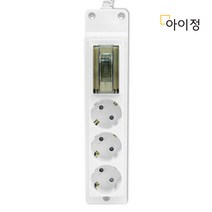 현대일렉트릭 고용량 멀티탭 과부하차단 멀티콘센트 에어컨용 4000W, 3구 1.5M (배선), 1.5m