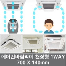 리빙홈데코 에어컨바람막이 천장형 시스템 벽걸이형 윈드바이저 풍향조절장치, 에어컨바람막이 천장형 1way 70x14cm