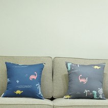 찬미디자인 방석커버 쥬라기공원, 그레이