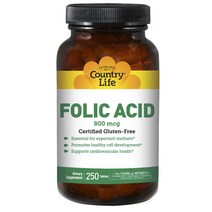 컨트리라이프 폴릭 애시드 800mcg 타블렛, 250개입, 1개