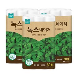 모나리자 녹스 네이처 두루마리 25m 30롤 화장지 롤휴지, 3개, 30롤