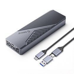 오리코 썬더볼트 4/3 40Gbps 호환 M.2 NVMe 외장 SSD 케이스 CNM2-U4, 1개, 그레이