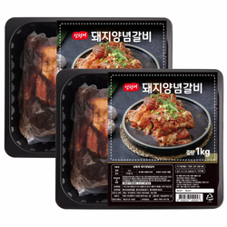 삼형제돼지갈비 돼지갈비 1등급 한돈 양념, 2개, 1kg